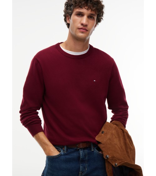 JERSEY DE ALGODÓN PIMA Y CASHMERE DE CUELLO REDONDO TOMMY HILFIGER