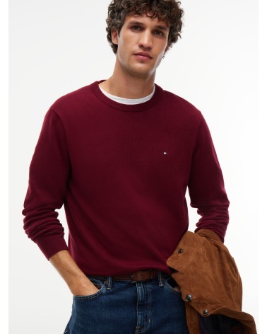 JERSEY DE ALGODÓN PIMA Y CASHMERE DE CUELLO REDONDO TOMMY HILFIGER