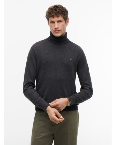 JERSEY DE ALGODÓN PIMA Y CASHMERE DE CUELLO VUELTO TOMMY HILFIGER