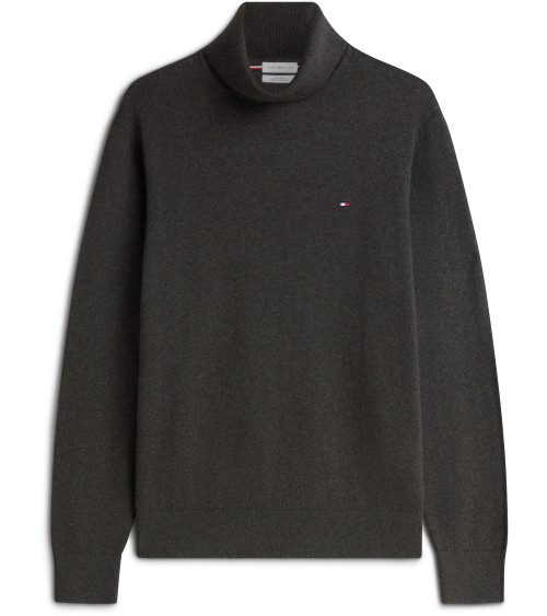 JERSEY DE ALGODÓN PIMA Y CASHMERE DE CUELLO VUELTO TOMMY HILFIGER