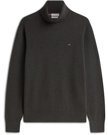 JERSEY DE ALGODÓN PIMA Y CASHMERE DE CUELLO VUELTO TOMMY HILFIGER
