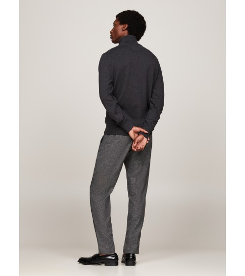 JERSEY DE ALGODÓN PIMA Y CASHMERE DE CUELLO VUELTO TOMMY HILFIGER