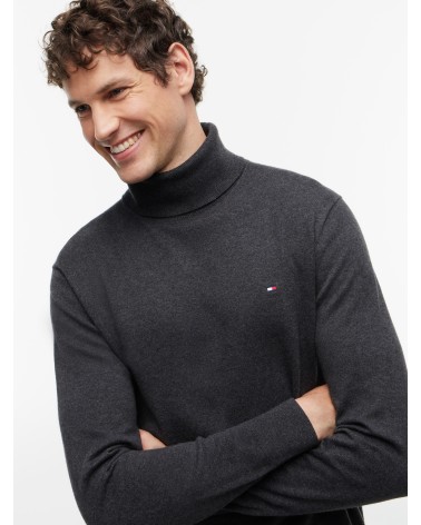 JERSEY DE ALGODÓN PIMA Y CASHMERE DE CUELLO VUELTO TOMMY HILFIGER