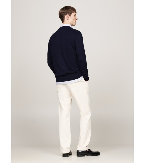 JERSEY DE ALGODÓN PIMA Y CASHMERE DE CUELLO PICO TOMMY HILFIGER