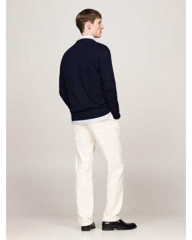 JERSEY DE ALGODÓN PIMA Y CASHMERE DE CUELLO PICO TOMMY HILFIGER