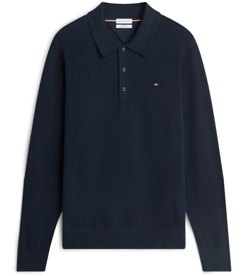 JERSEY TIPO POLO DE ALGODÓN Y CASHMERE TOMMY HILFIGER