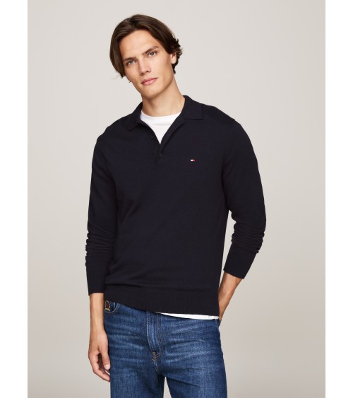 JERSEY TIPO POLO DE ALGODÓN Y CASHMERE TOMMY HILFIGER
