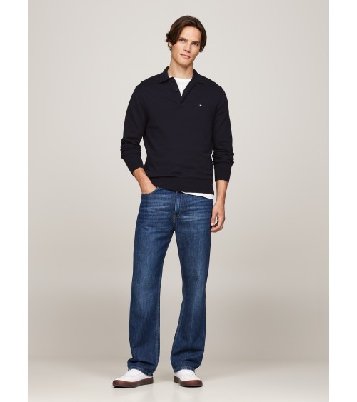 JERSEY TIPO POLO DE ALGODÓN Y CASHMERE TOMMY HILFIGER