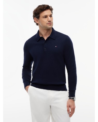 JERSEY TIPO POLO DE ALGODÓN Y CASHMERE TOMMY HILFIGER