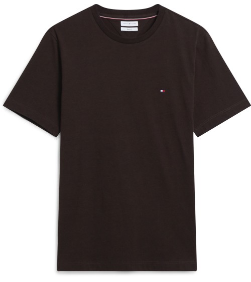 CAMISETA BÁSICA MARRÓN REGULAR FIT DE TOMMY HILFIGER