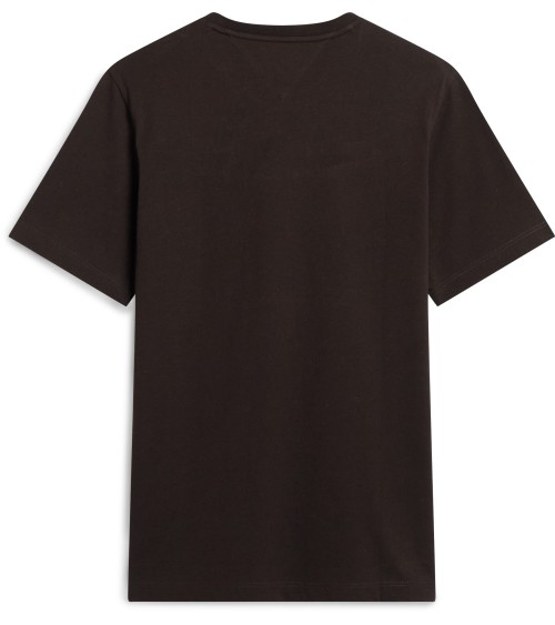 CAMISETA BÁSICA MARRÓN REGULAR FIT DE TOMMY HILFIGER