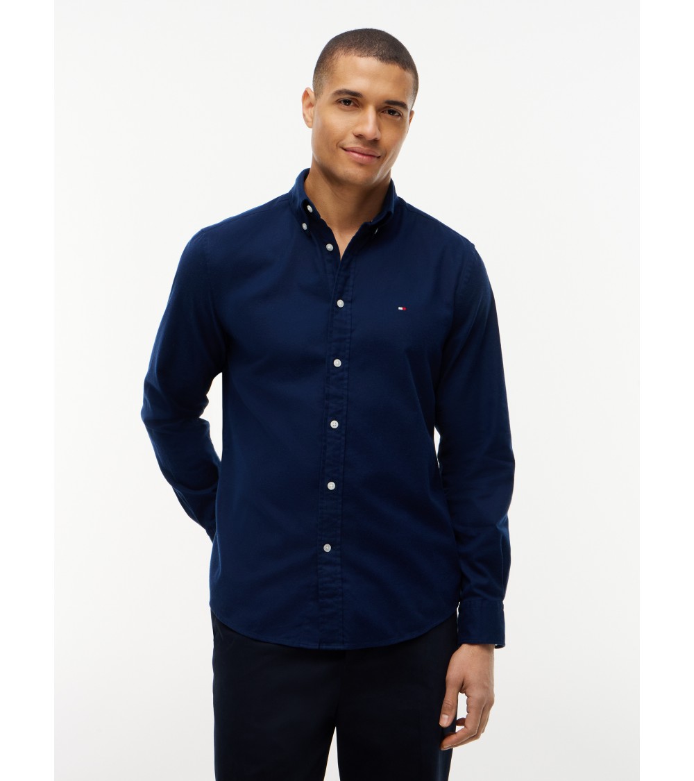 CAMISA LISA DE FRANELA CON ELÁSTICO TOMMY HILFIGER