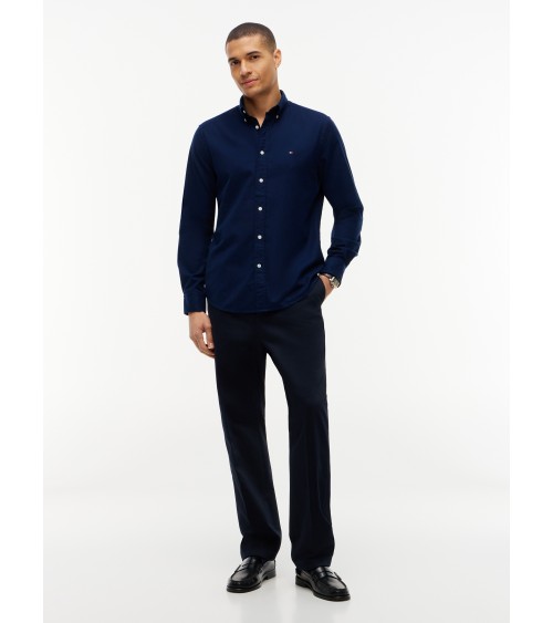 CAMISA LISA DE FRANELA CON ELÁSTICO TOMMY HILFIGER