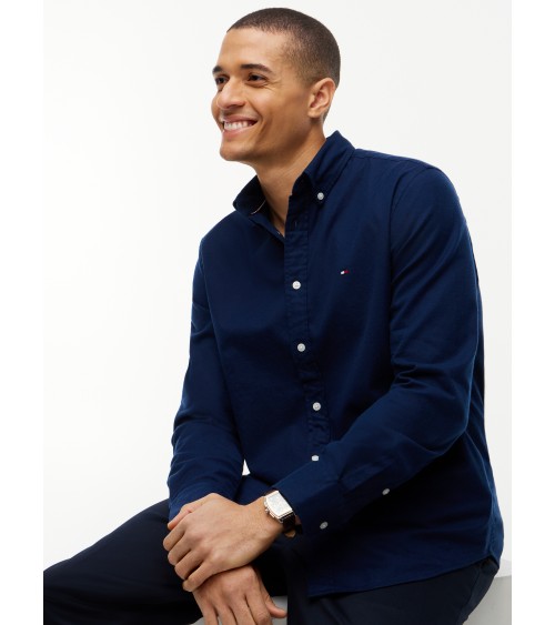 CAMISA LISA DE FRANELA CON ELÁSTICO TOMMY HILFIGER