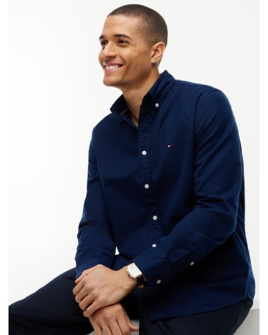 CAMISA LISA DE FRANELA CON ELÁSTICO TOMMY HILFIGER