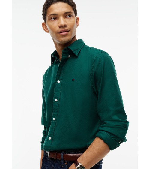 CAMISA LISA DE FRANELA CON ELÁSTICO TOMMY HILFIGER