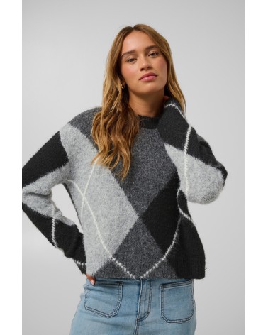 JERSEY ROMBOS MEZCLA LANA Y ALPACA DE KAFFE