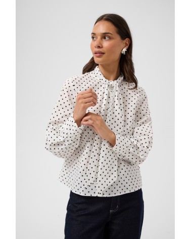 BLUSA MILLY CON LAZADA DE LUNARES KAFFE