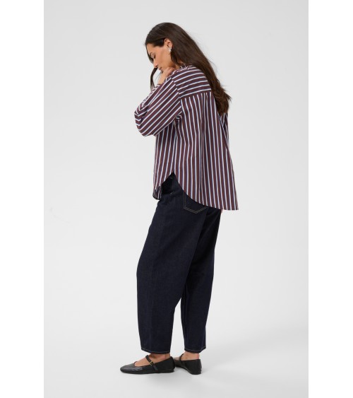 CAMISA OVERSIZE DE RAYAS KAFFE