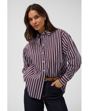 CAMISA OVERSIZE DE RAYAS KAFFE