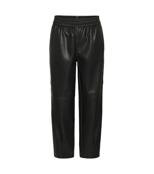PANTALÓN BARREL EFECTO PIEL CON GOMA DE KAFFE