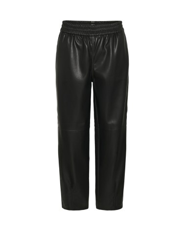 PANTALÓN BARREL EFECTO PIEL CON GOMA DE KAFFE