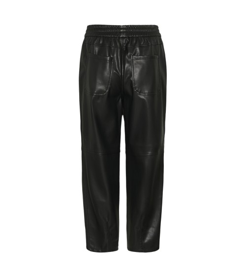 PANTALÓN BARREL EFECTO PIEL CON GOMA DE KAFFE
