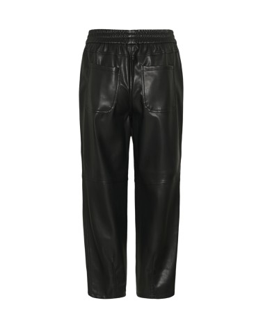PANTALÓN BARREL EFECTO PIEL CON GOMA DE KAFFE