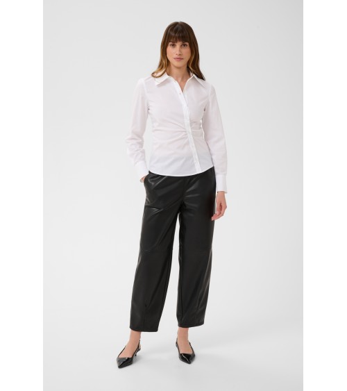 PANTALÓN BARREL EFECTO PIEL CON GOMA DE KAFFE