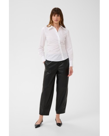PANTALÓN BARREL EFECTO PIEL CON GOMA DE KAFFE