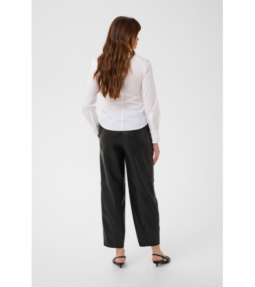 PANTALÓN BARREL EFECTO PIEL CON GOMA DE KAFFE