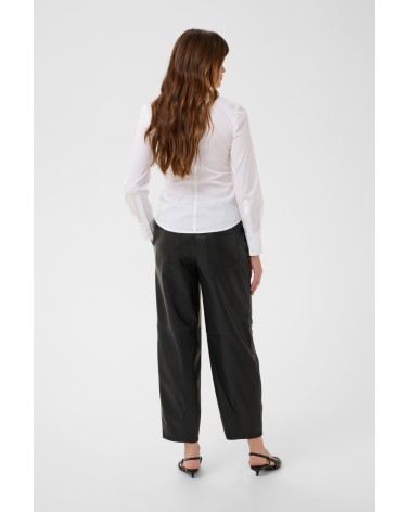 PANTALÓN BARREL EFECTO PIEL CON GOMA DE KAFFE