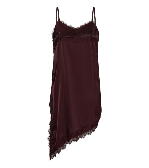 TOP LENCERO BAJO ASIMÉTRICO CON PUNTILLA DE KAFFE