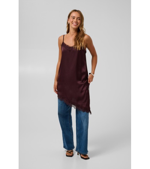 TOP LENCERO BAJO ASIMÉTRICO CON PUNTILLA DE KAFFE