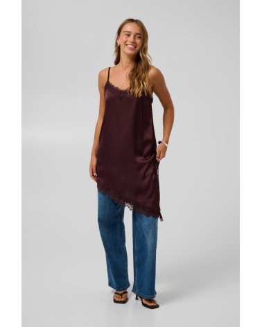 TOP LENCERO BAJO ASIMÉTRICO CON PUNTILLA DE KAFFE