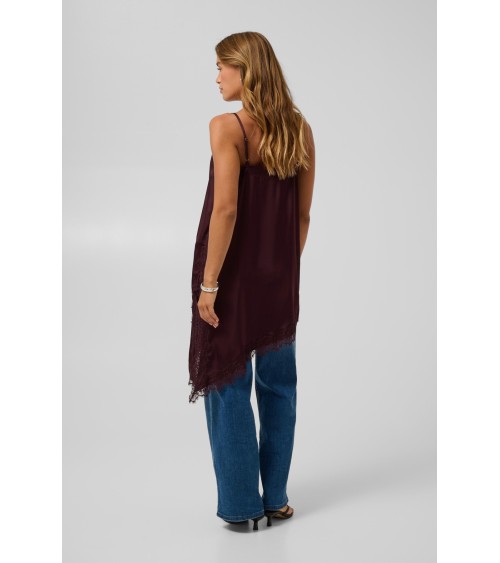 TOP LENCERO BAJO ASIMÉTRICO CON PUNTILLA DE KAFFE