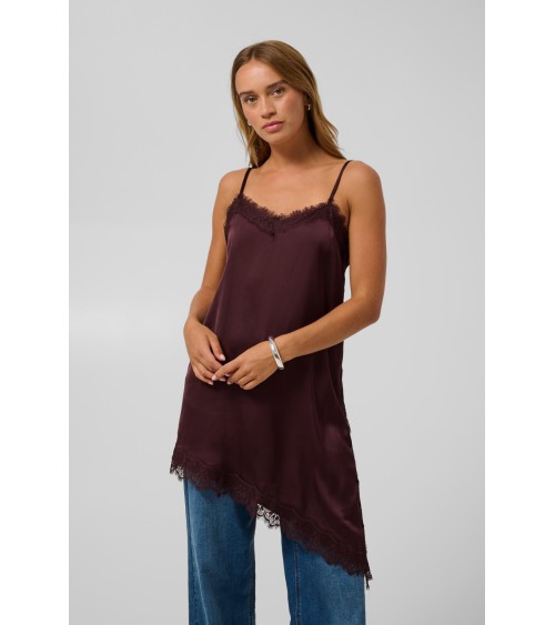 TOP LENCERO BAJO ASIMÉTRICO CON PUNTILLA DE KAFFE
