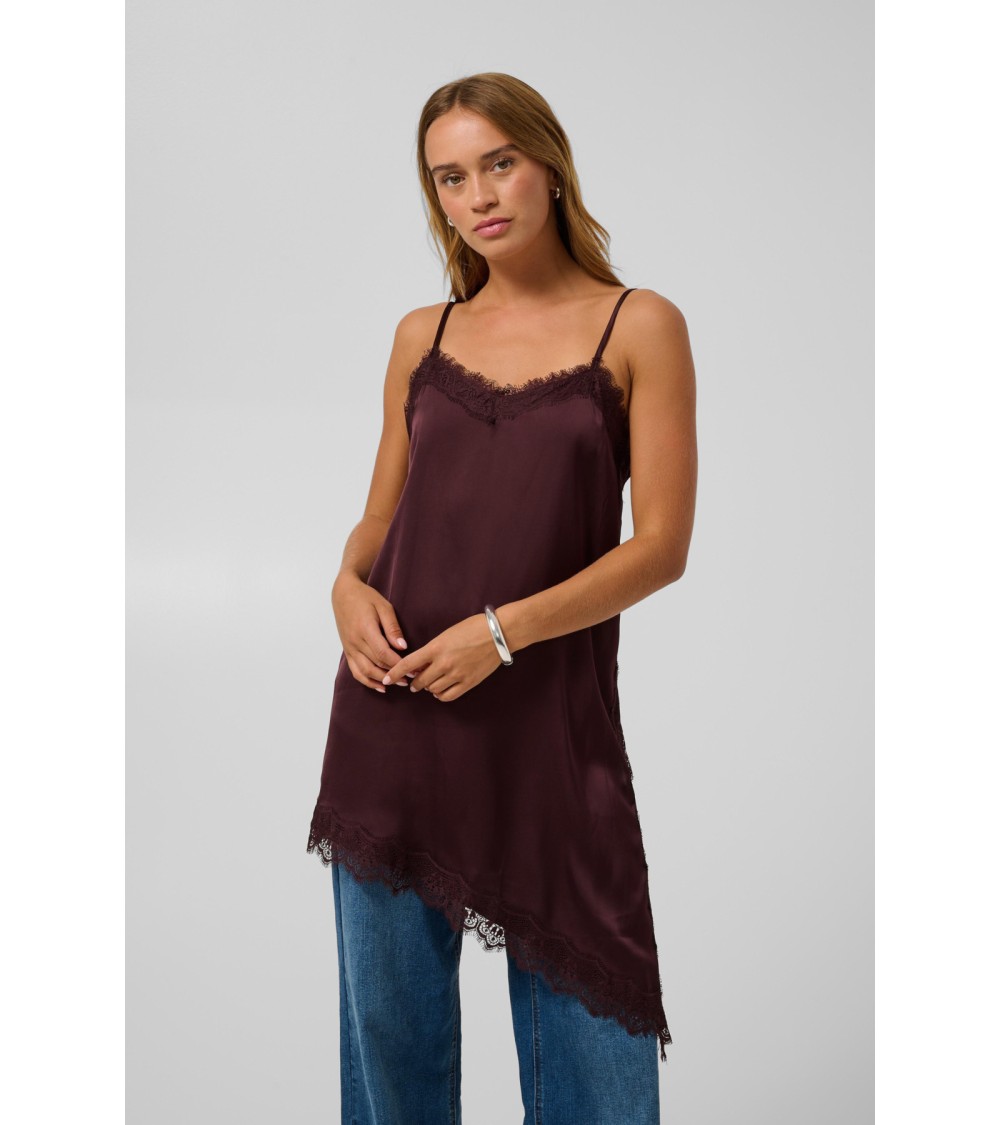 TOP LENCERO BAJO ASIMÉTRICO CON PUNTILLA DE KAFFE