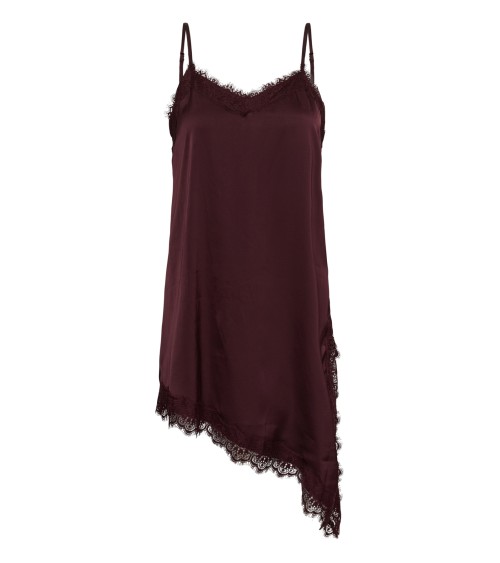 TOP LENCERO BAJO ASIMÉTRICO CON PUNTILLA DE KAFFE