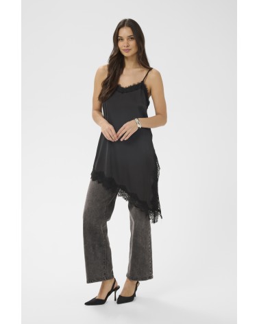 TOP LENCERO BAJO ASIMÉTRICO CON PUNTILLA DE KAFFE