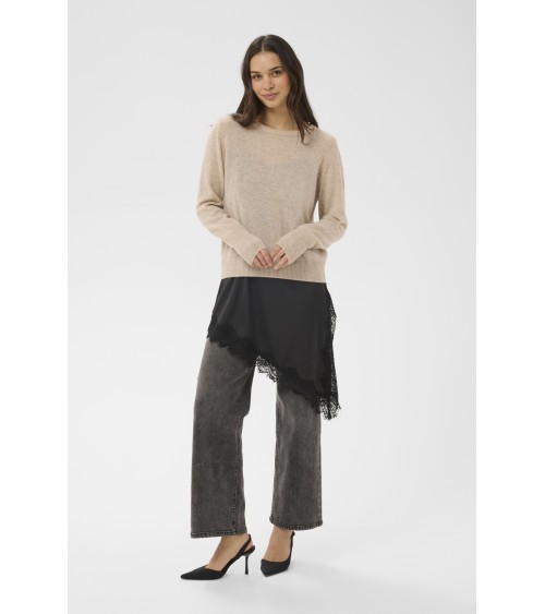 TOP LENCERO BAJO ASIMÉTRICO CON PUNTILLA DE KAFFE