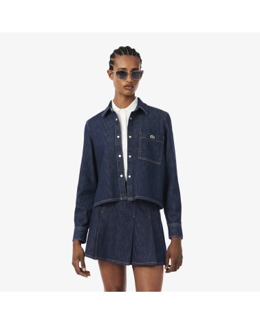 CAMISA DENIM REGULAR CROPPED LACOSTE