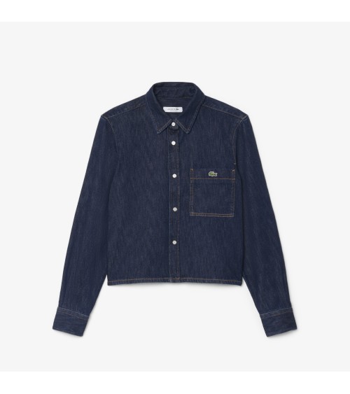 CAMISA DENIM REGULAR CROPPED LACOSTE