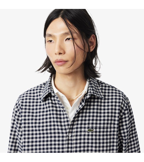CAMISA FRANELA CUADROS DE LACOSTE