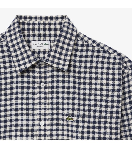 CAMISA FRANELA CUADROS DE LACOSTE