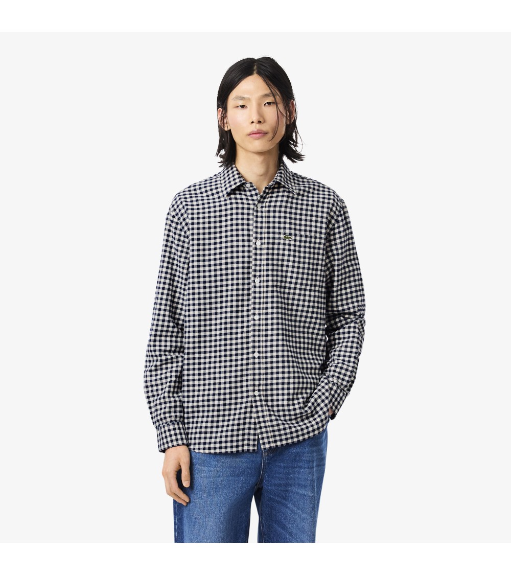 CAMISA FRANELA CUADROS DE LACOSTE