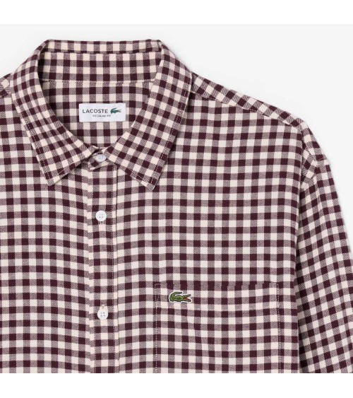 CAMISA FRANELA CUADROS DE LACOSTE