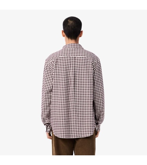 CAMISA FRANELA CUADROS DE LACOSTE