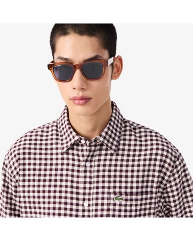 CAMISA FRANELA CUADROS DE LACOSTE