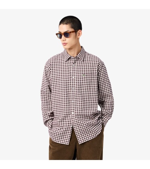 CAMISA FRANELA CUADROS DE LACOSTE